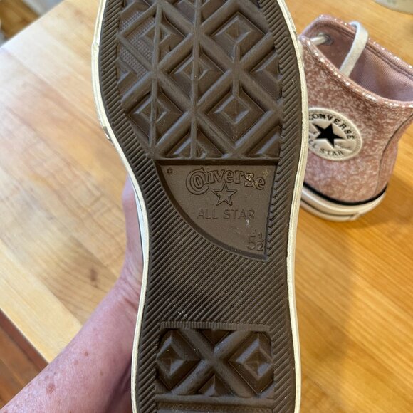 Pink sparkle Converse All-Stars high tops, like new - Picture 5 of 9